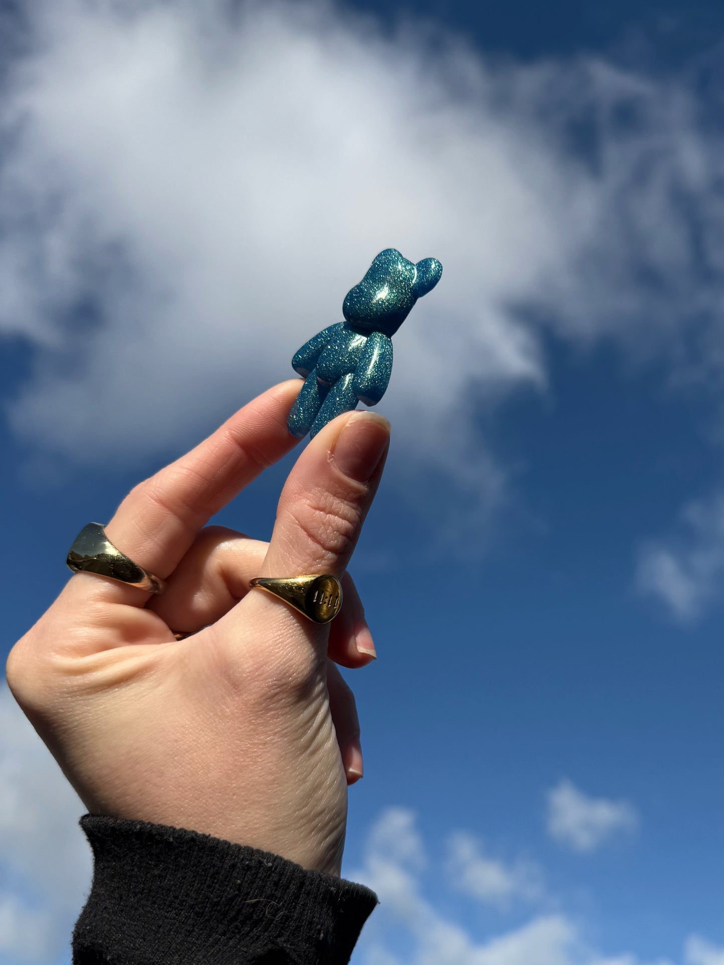 Worry bear: electric blue 142