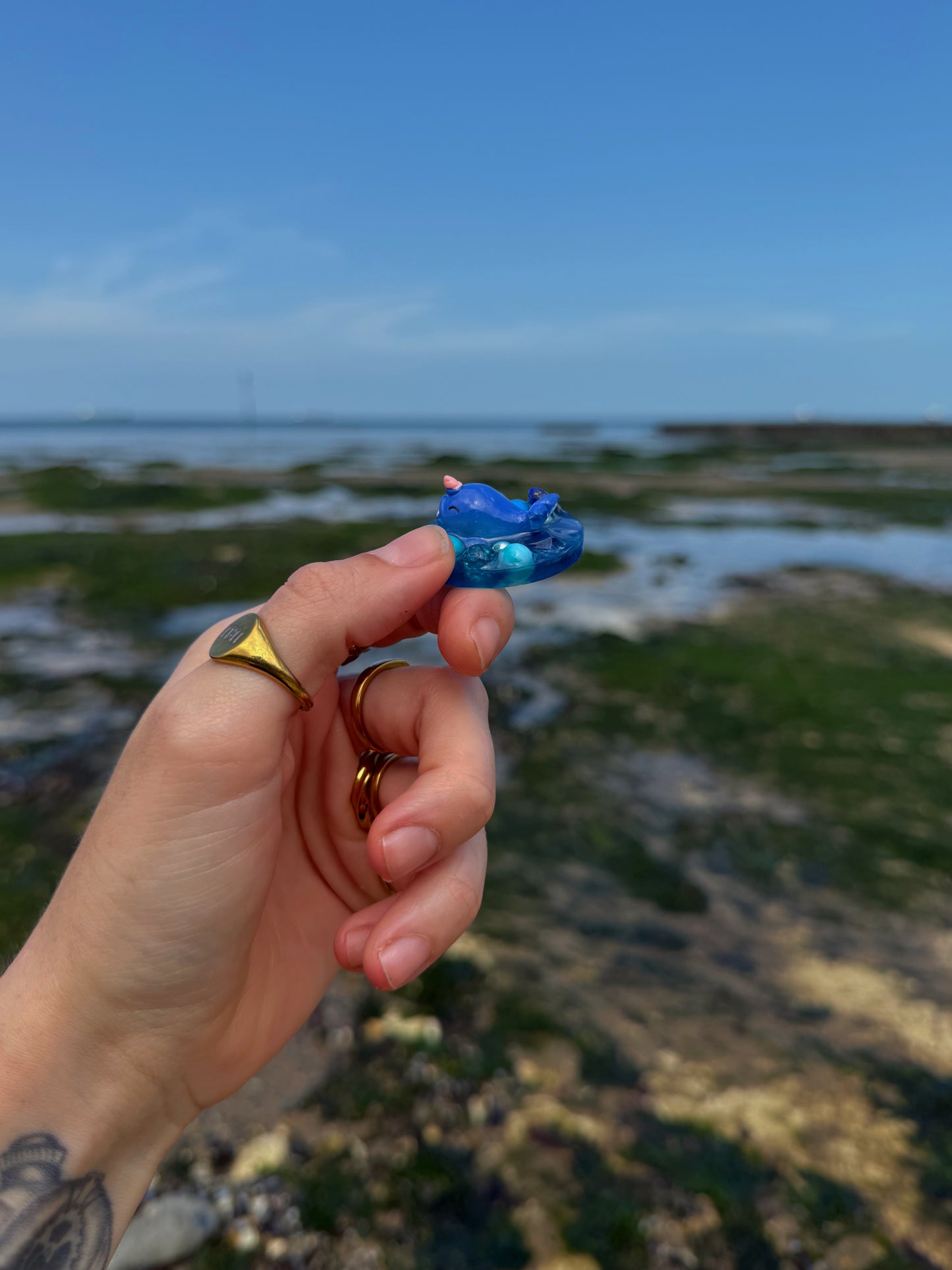Holographic orb: narwhale
