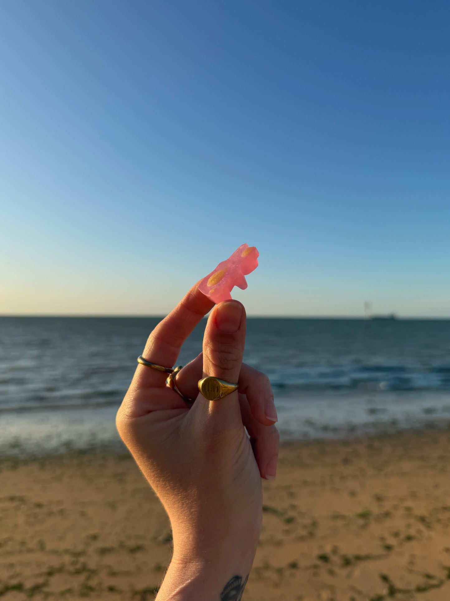 Pink sand mini gummy bear