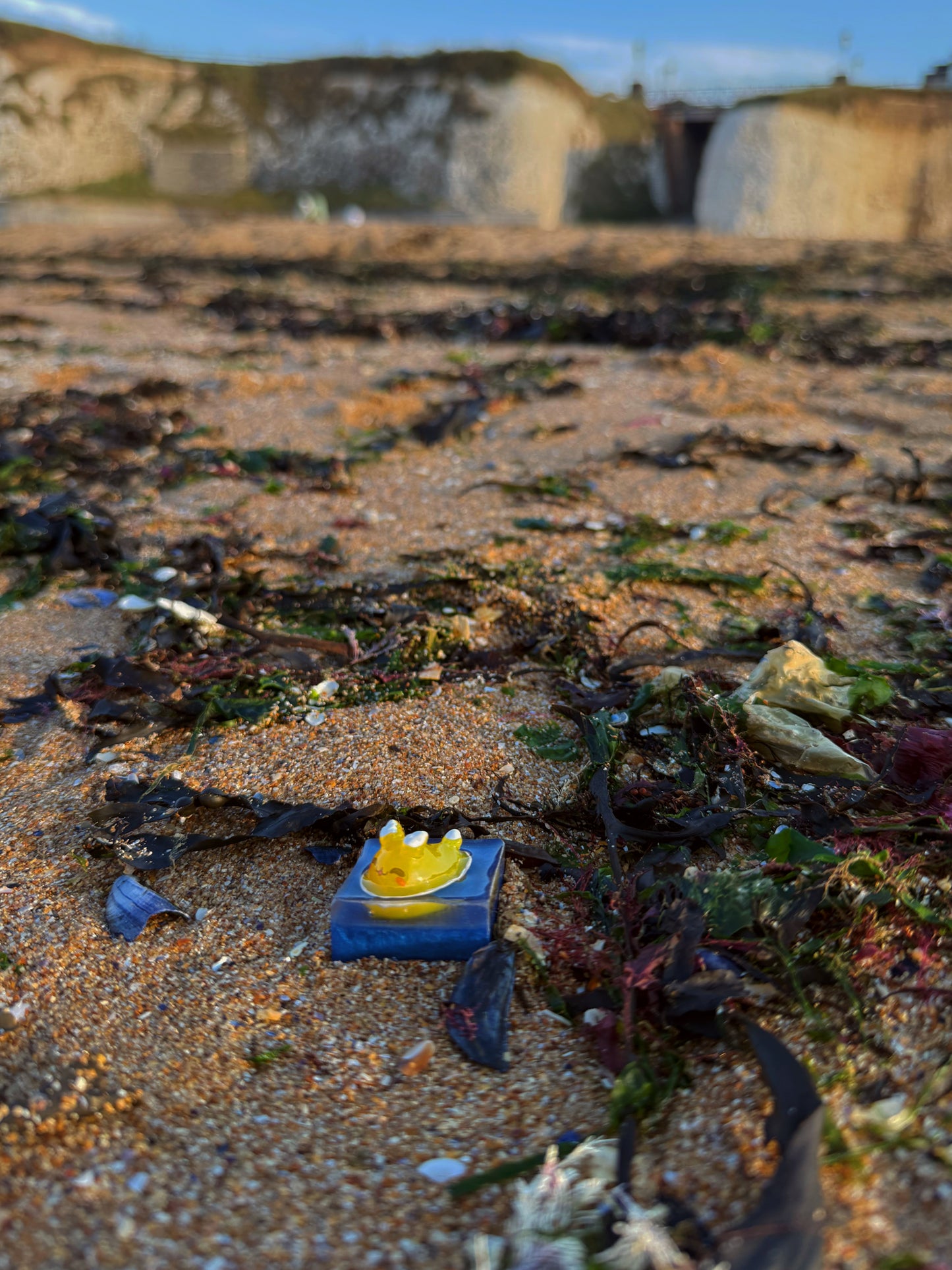 Blue square wave: yellow slug
