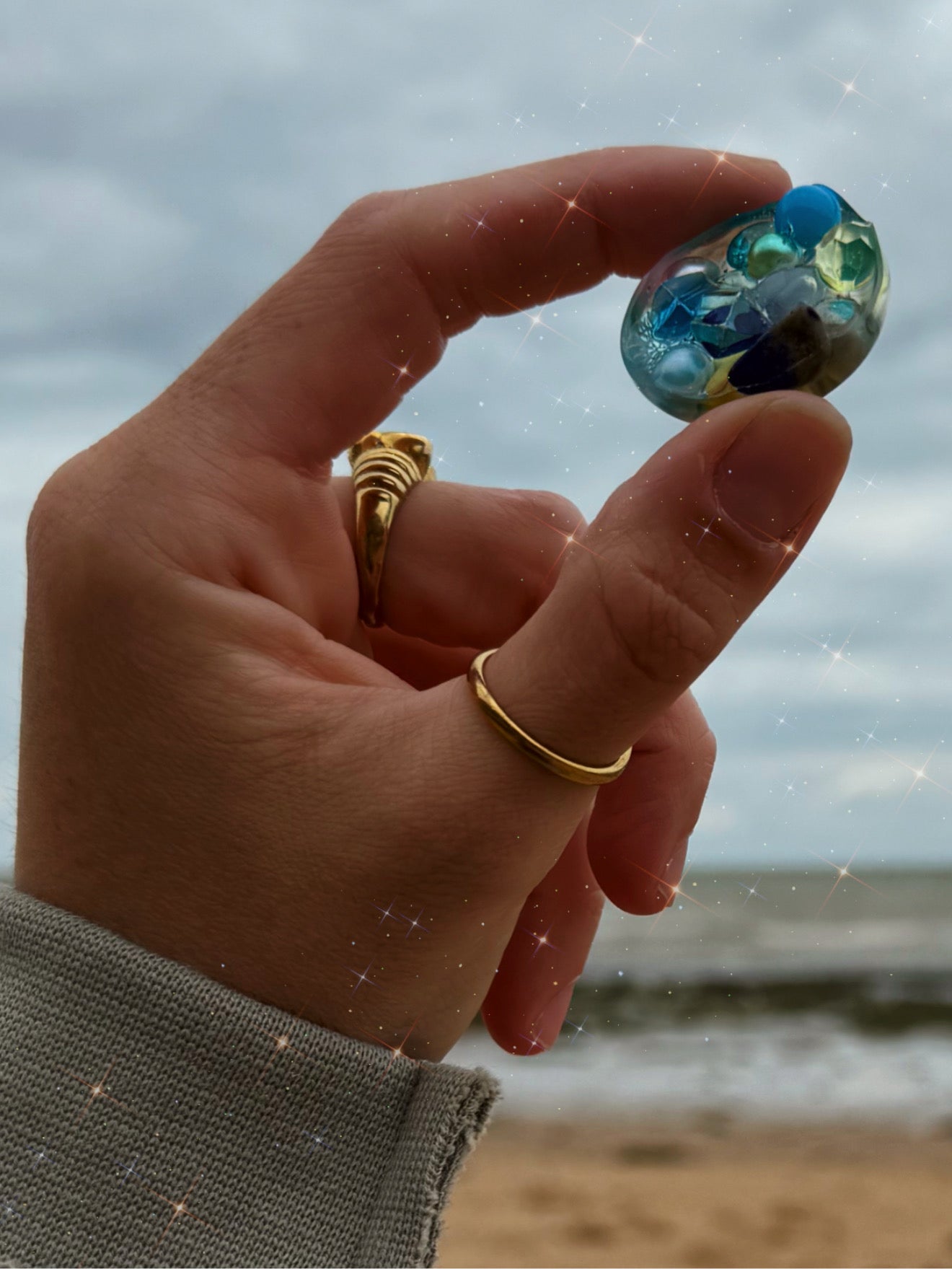 Chunky micro orb: coastal colours