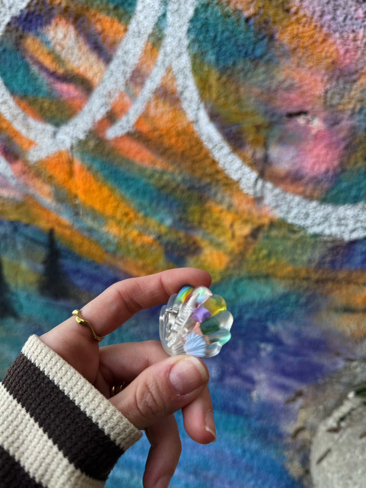 Pocket shell: random rainbow 13