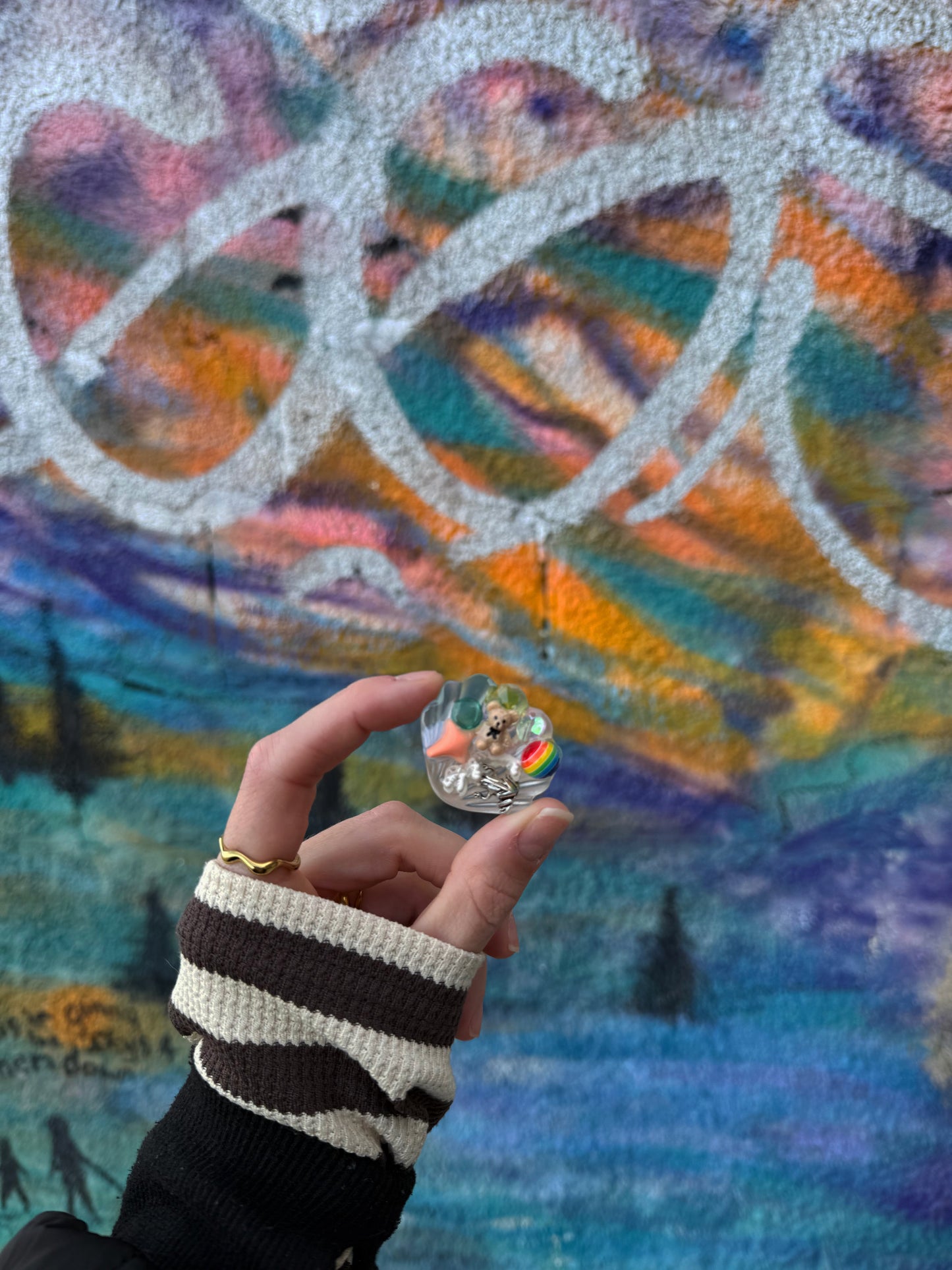 Pocket shell: random rainbow 13