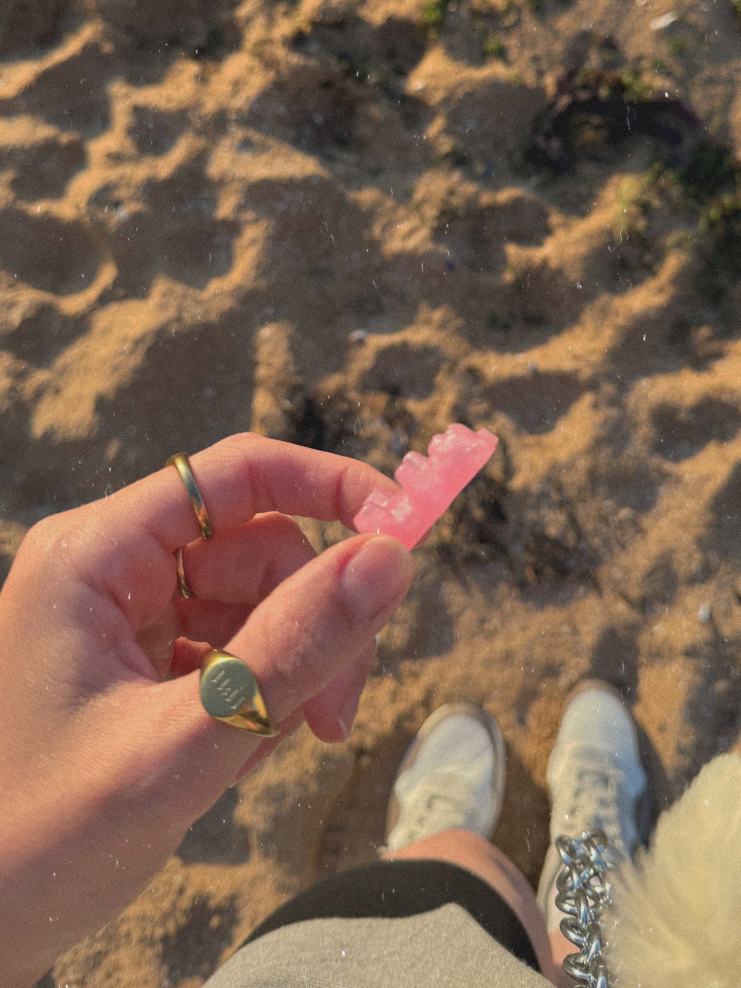 Pink sand mini gummy bear