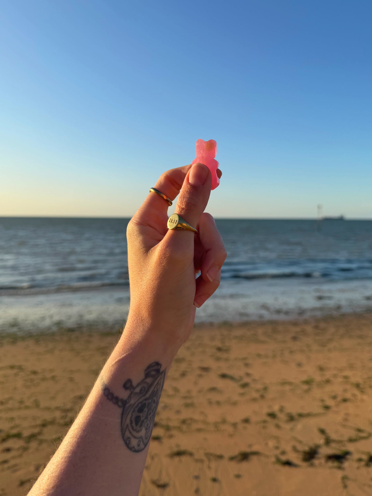 Pink sand mini gummy bear