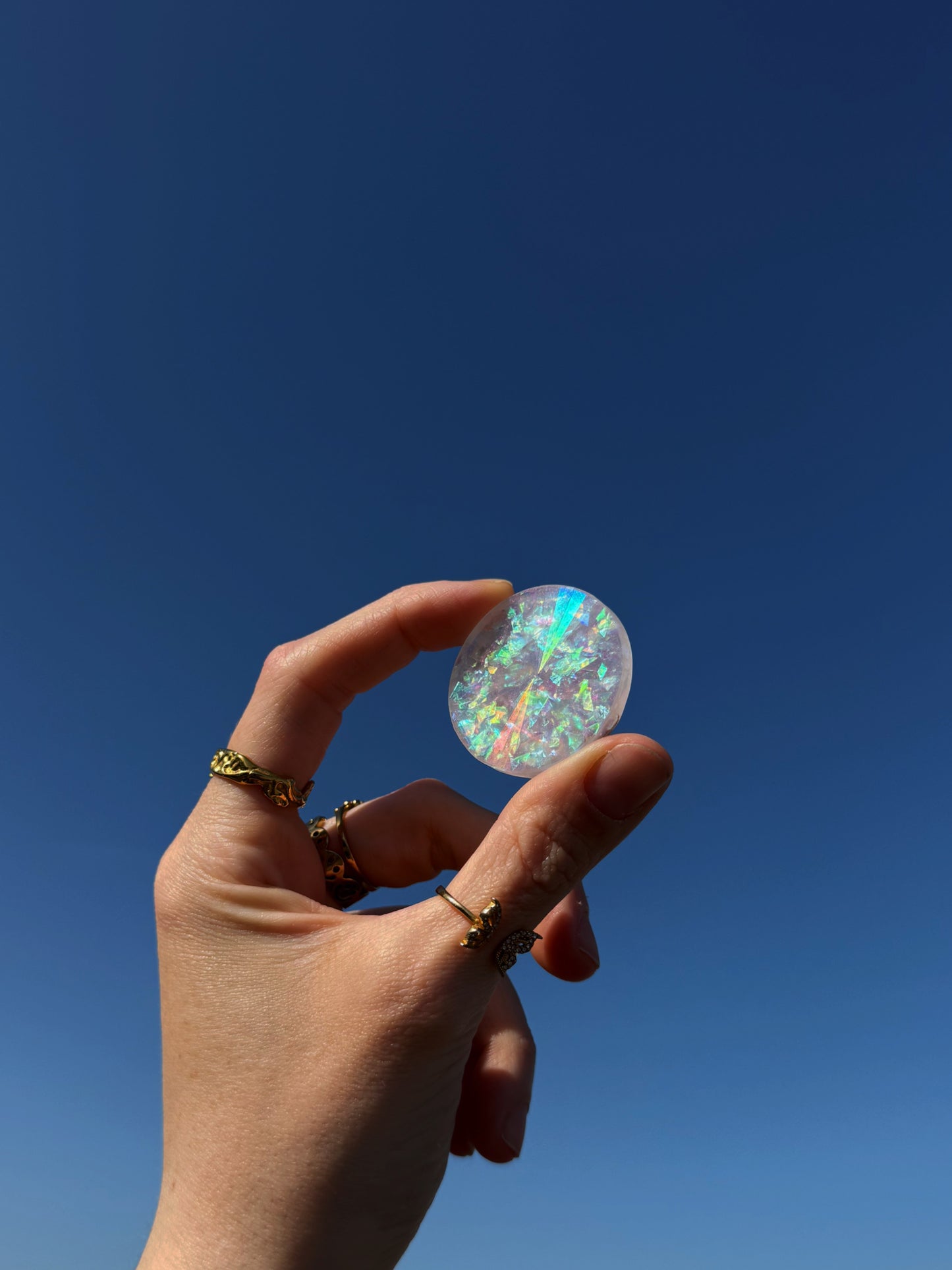 Holographic orb: pink bluebells