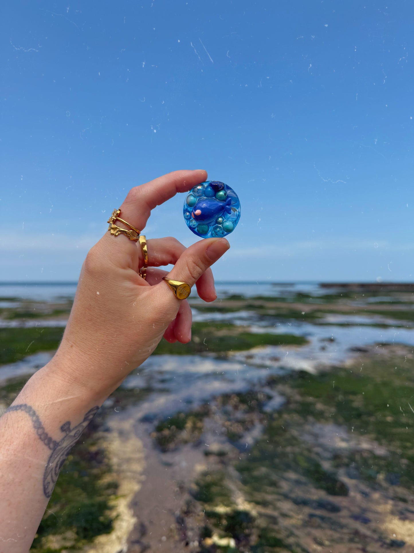 Holographic orb: narwhale