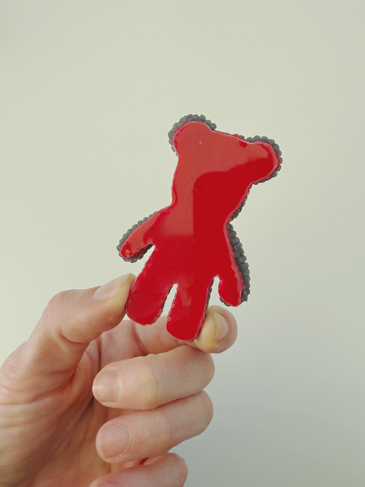 Jagger bear: red & grey