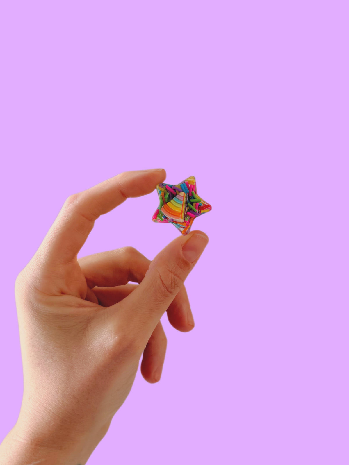 Sprinkle cake bubble star