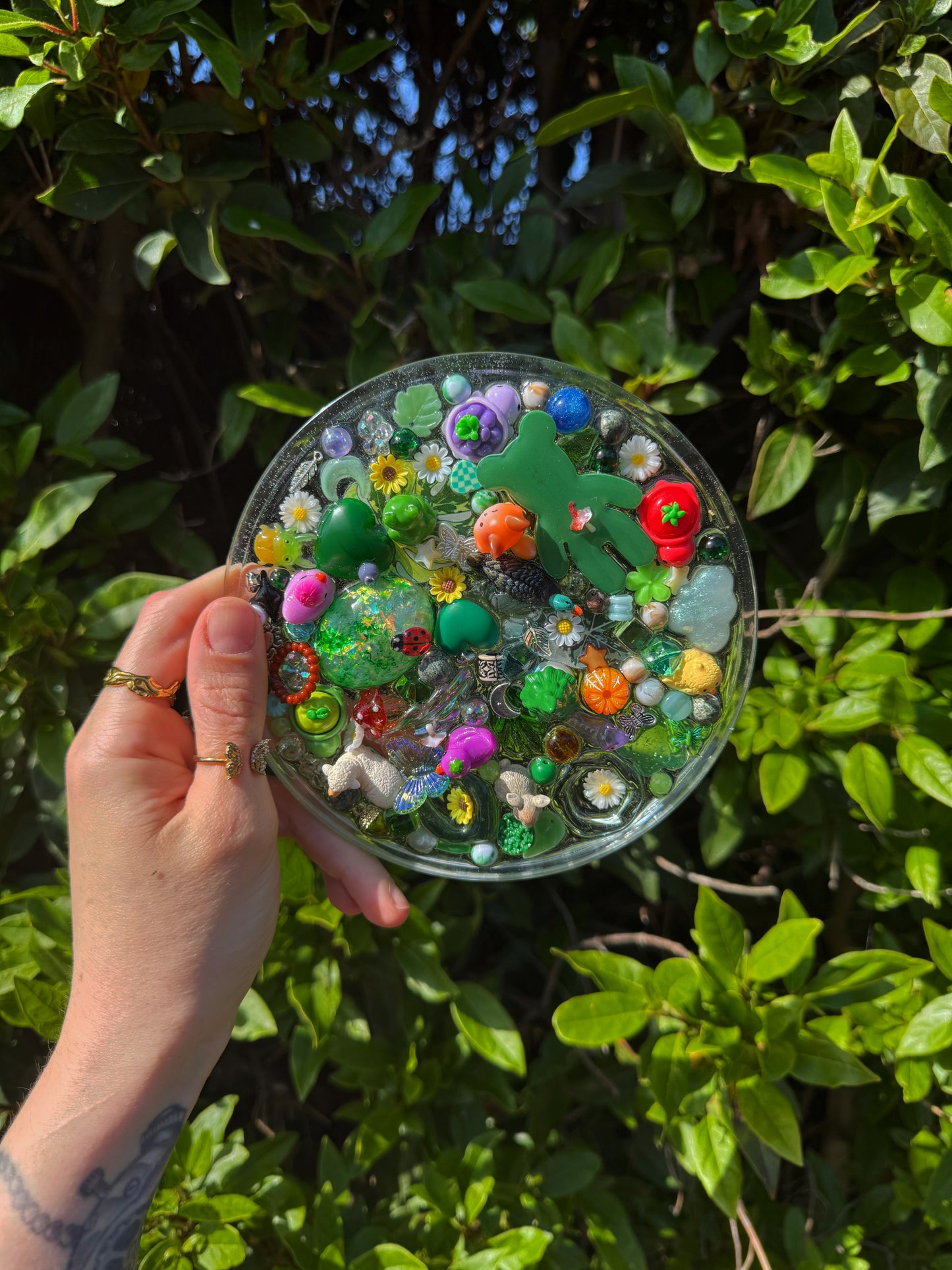 Hidden in the garden sensory plate