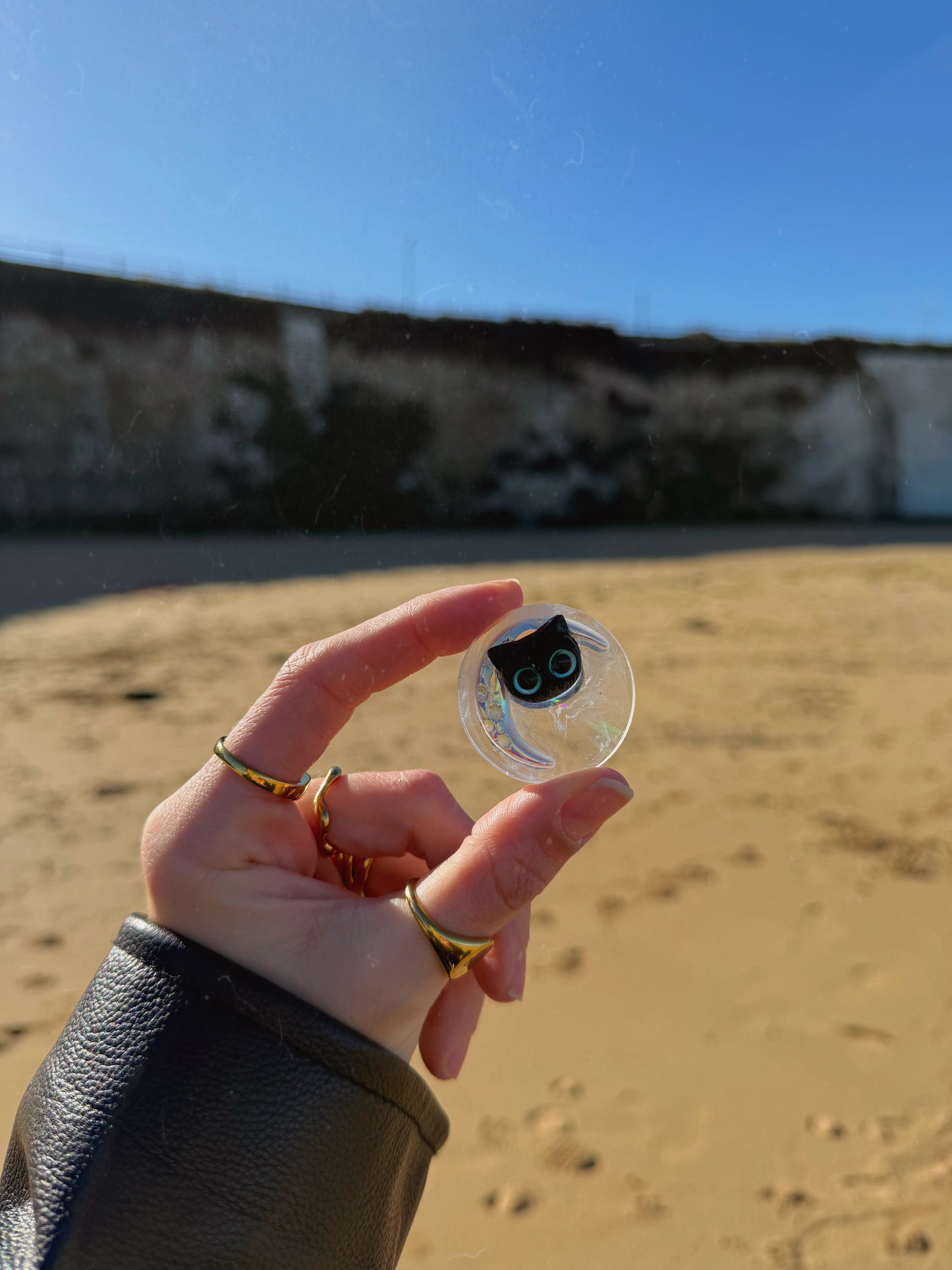 Holographic orb: moon cat 136