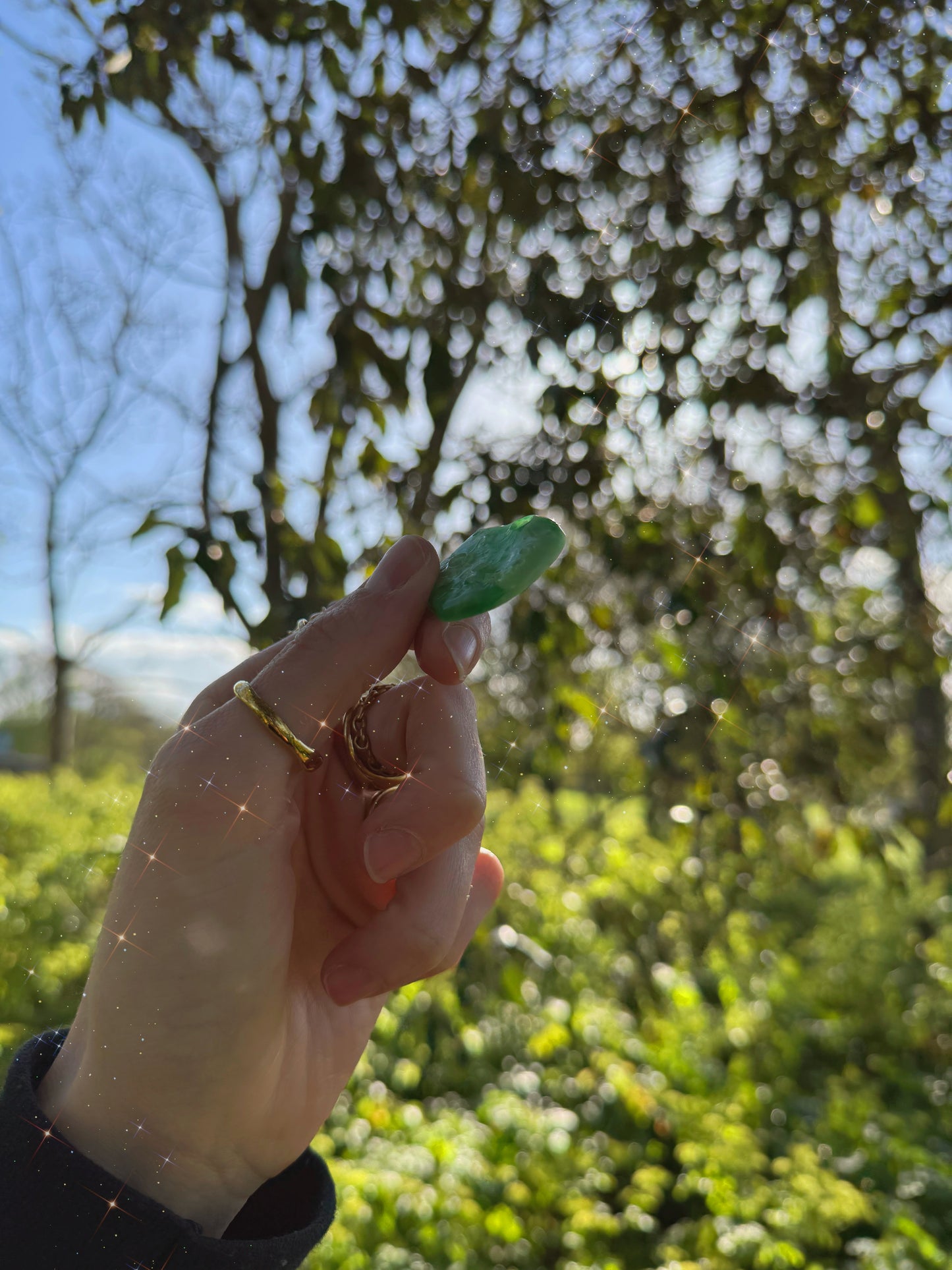 Green moon, moon rock