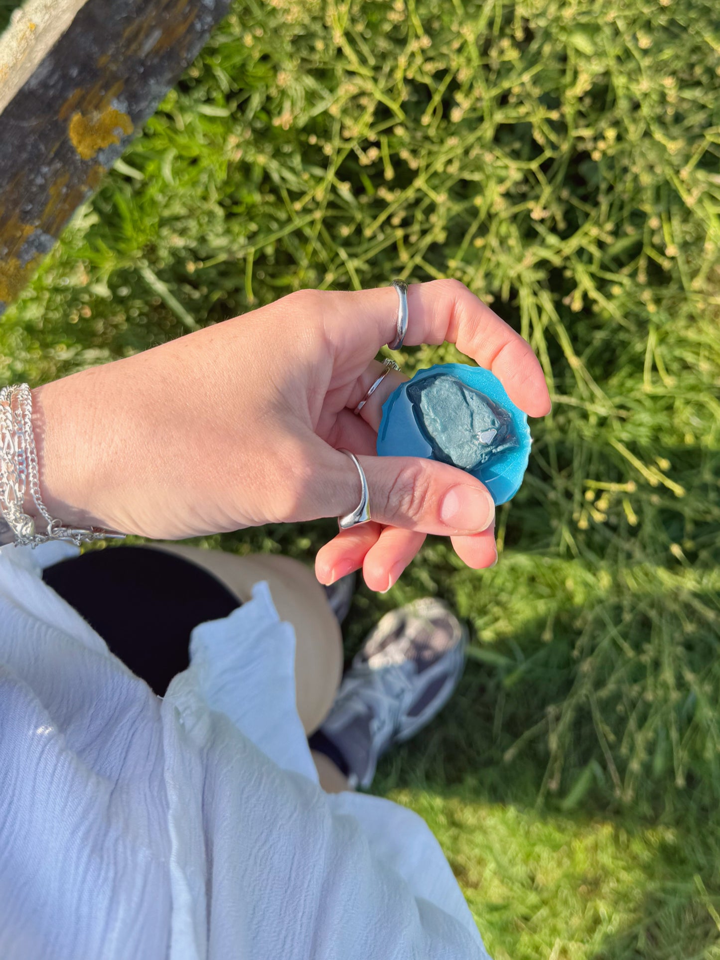 Mythical rock large geode orb