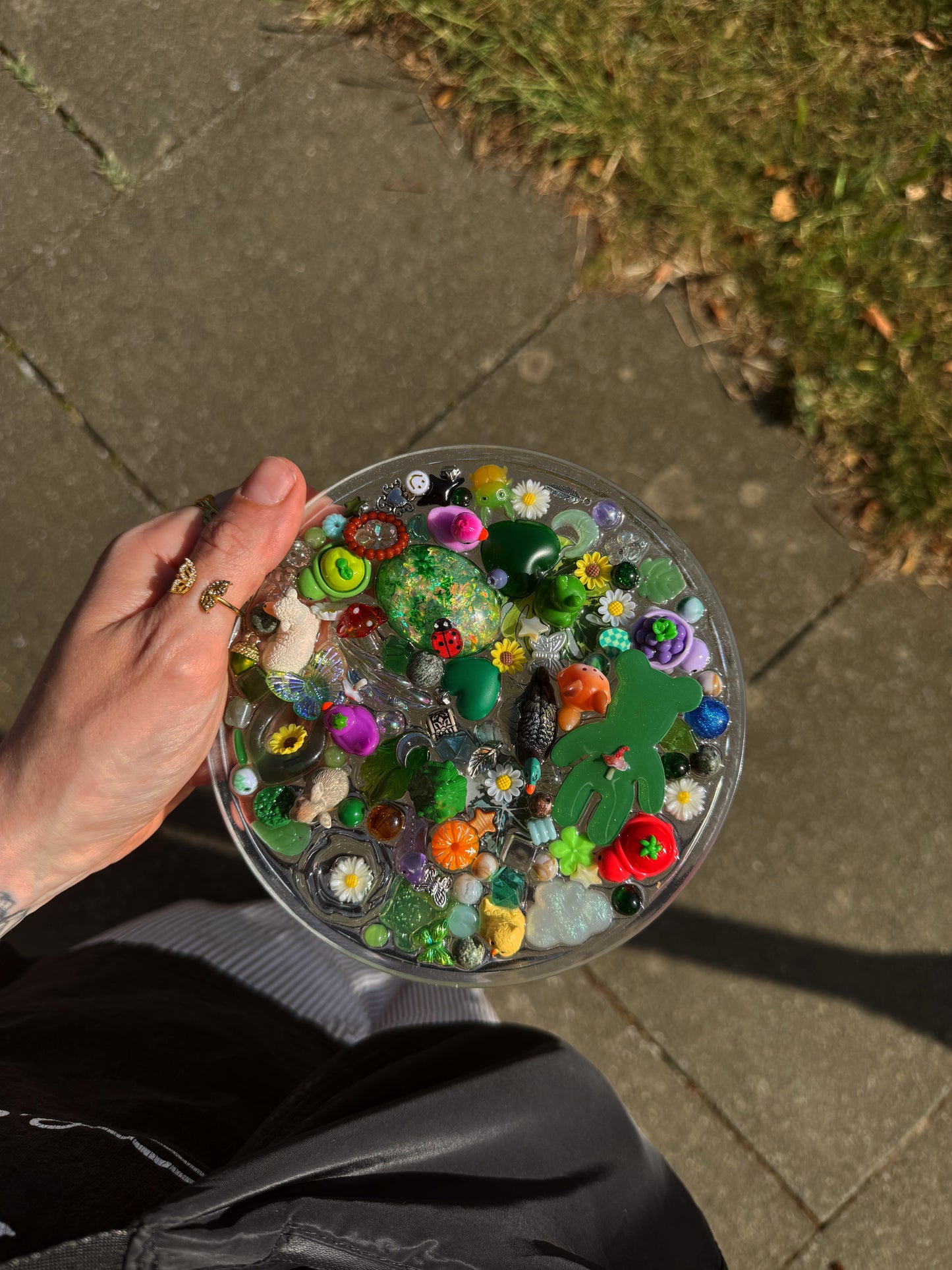 Hidden in the garden sensory plate