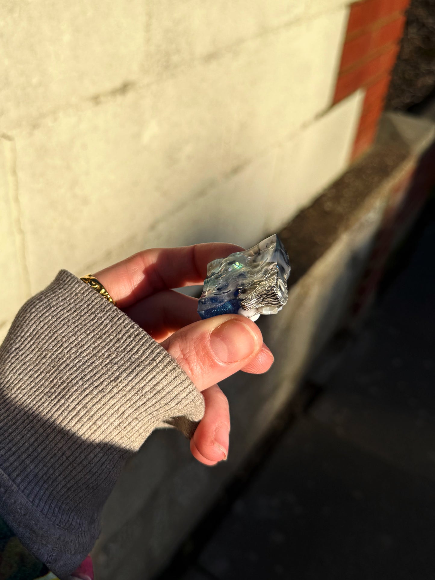 Winter blue square wave