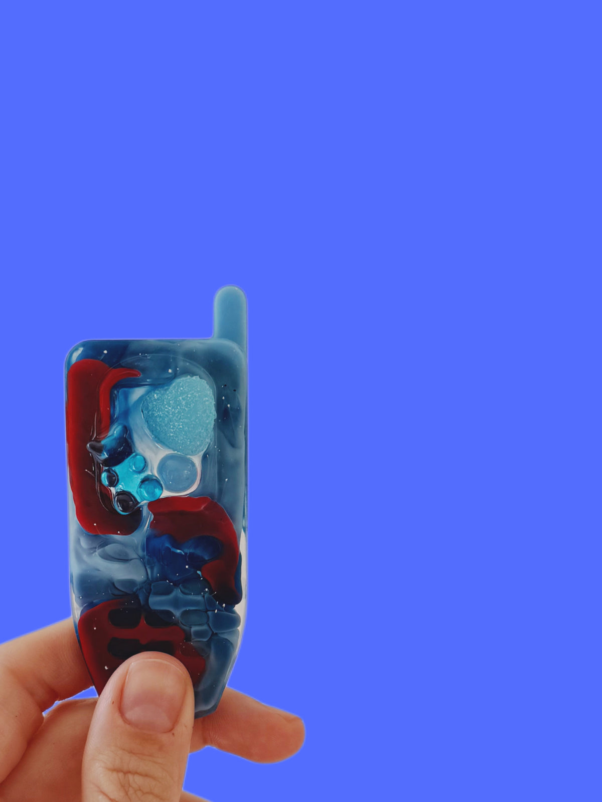 Blue raspberry fidget phone