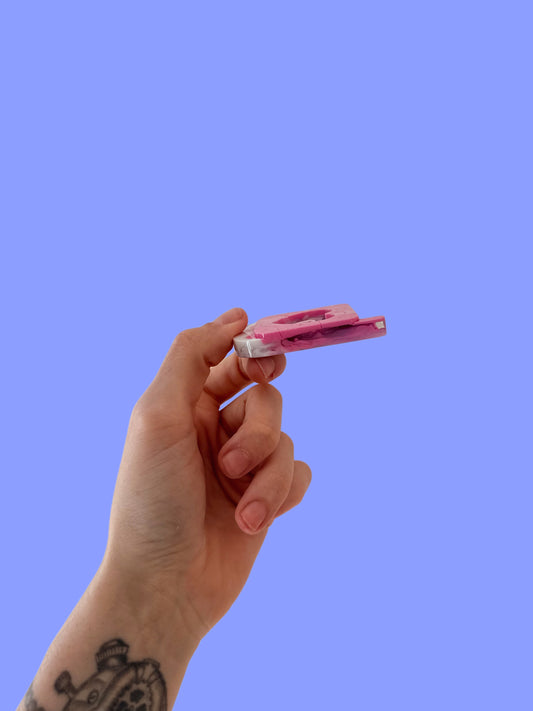Pink love heart fidget phone