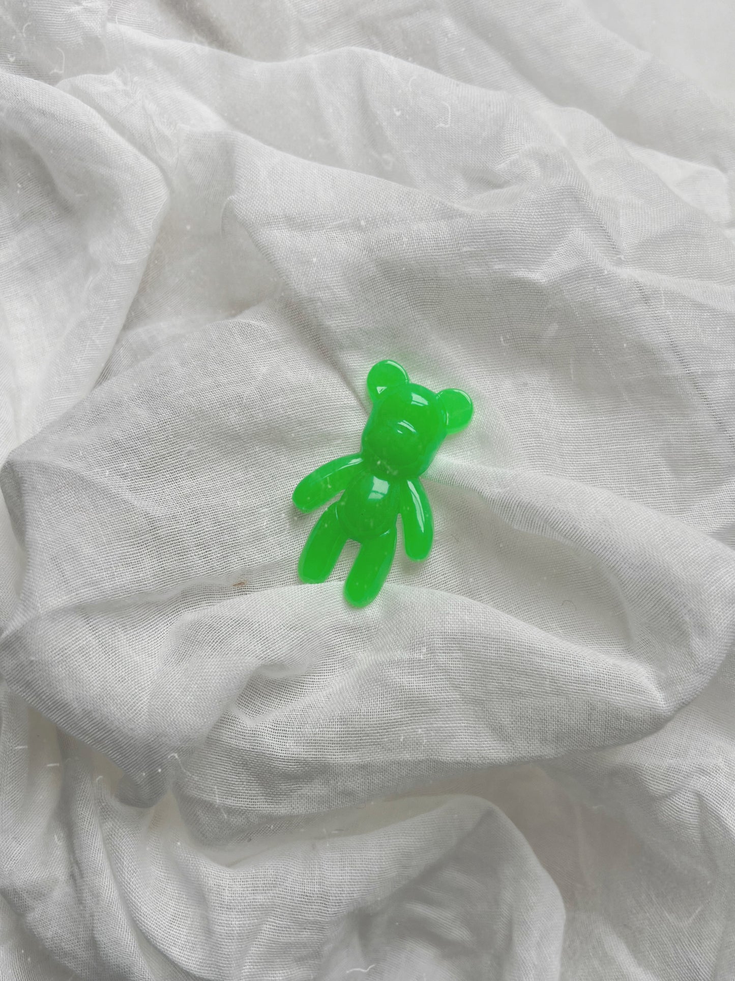 Green glow in the dark worry bear