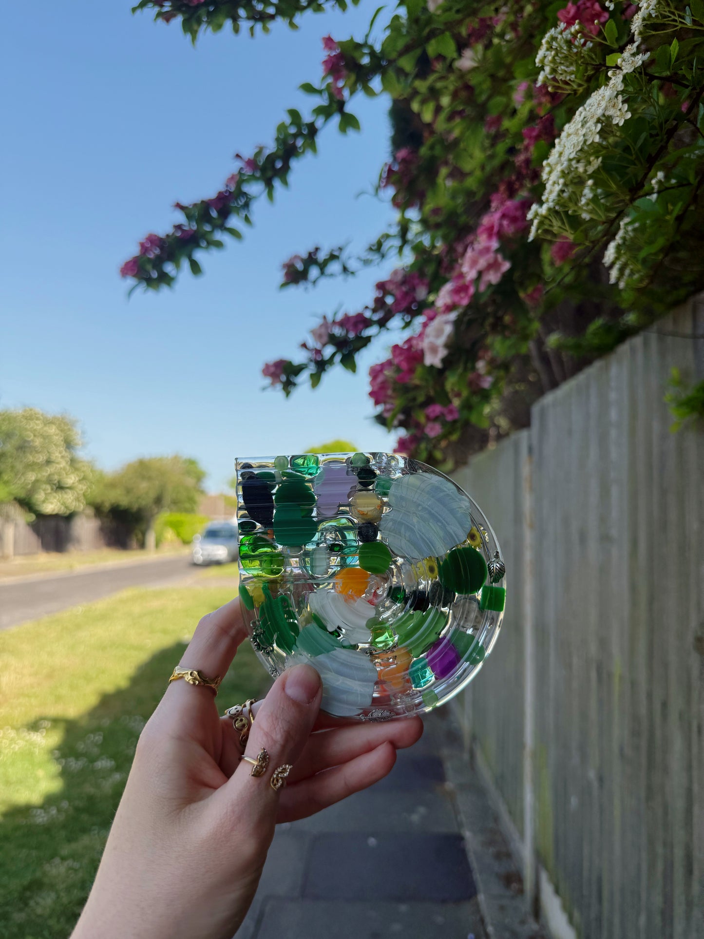 Fairy garden teardrop ripple