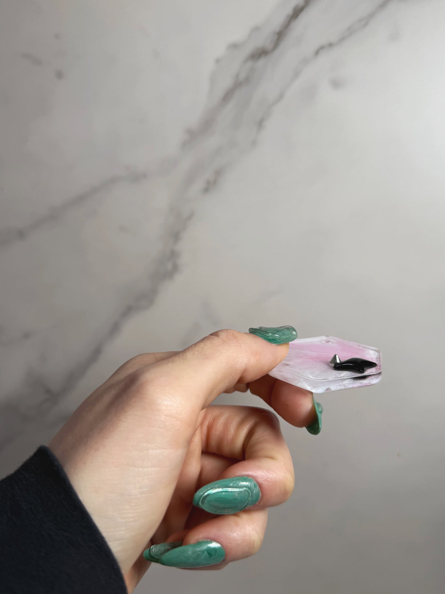 Pink spike and bubble hexagon