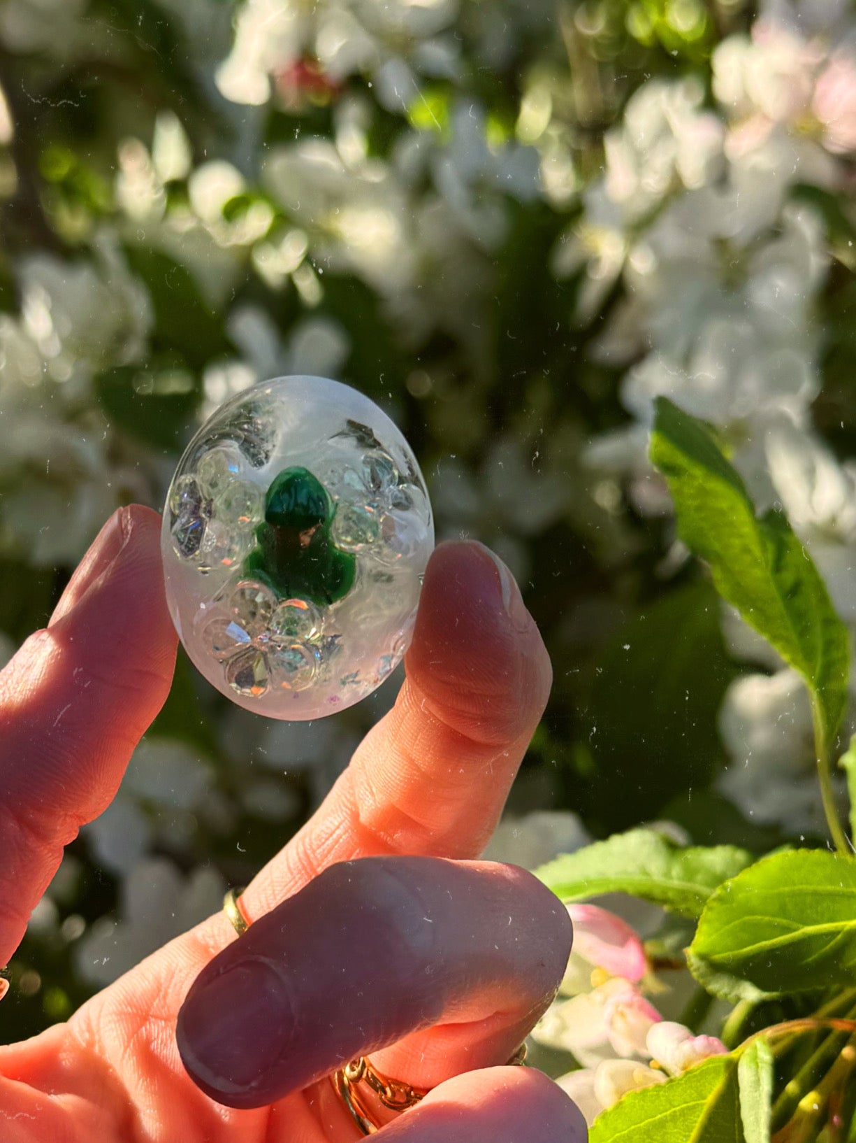 Flower frog micro oval