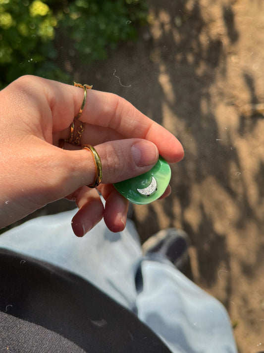 Green moon, moon rock