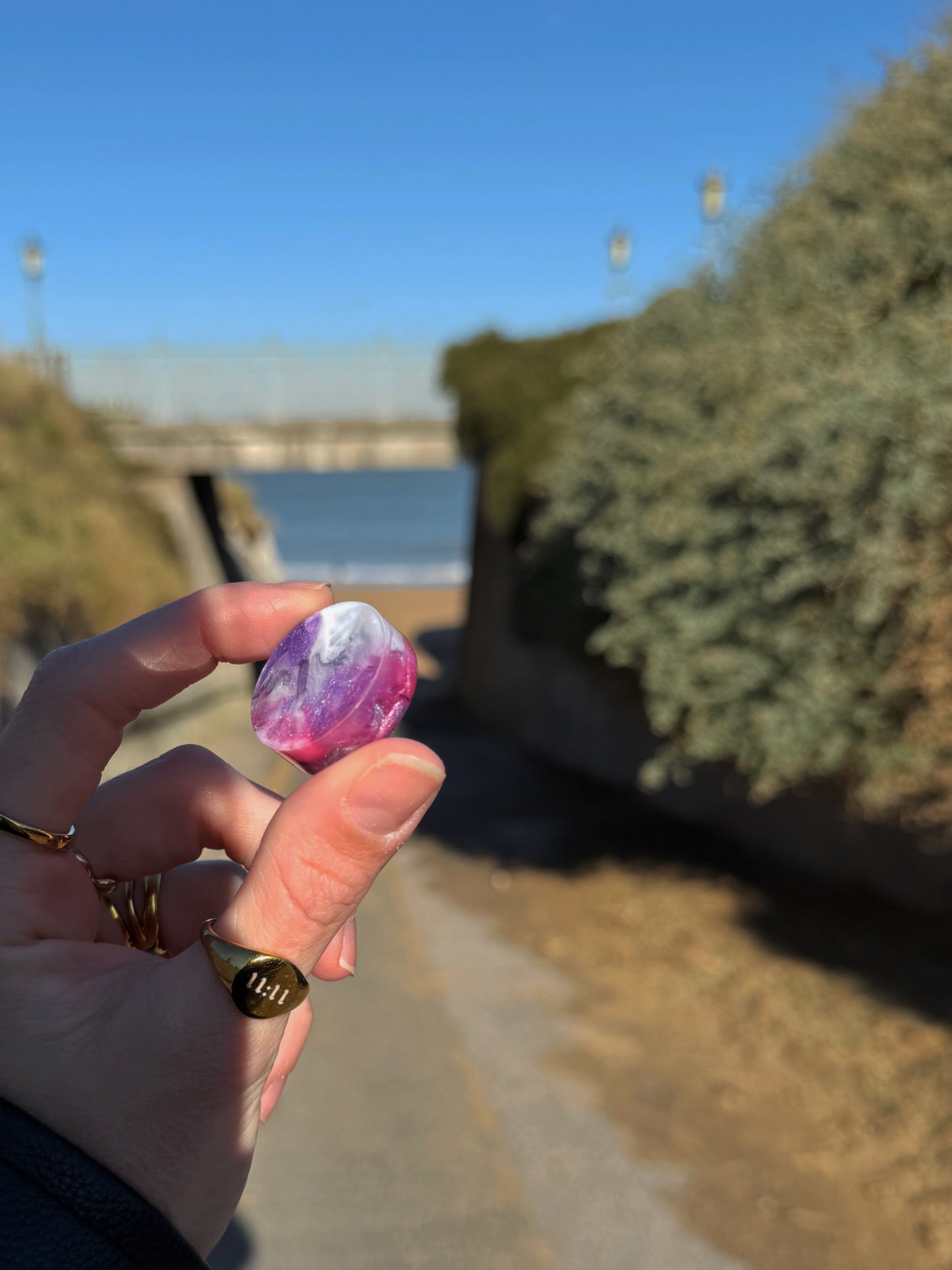 Pink & lilac pebble 133