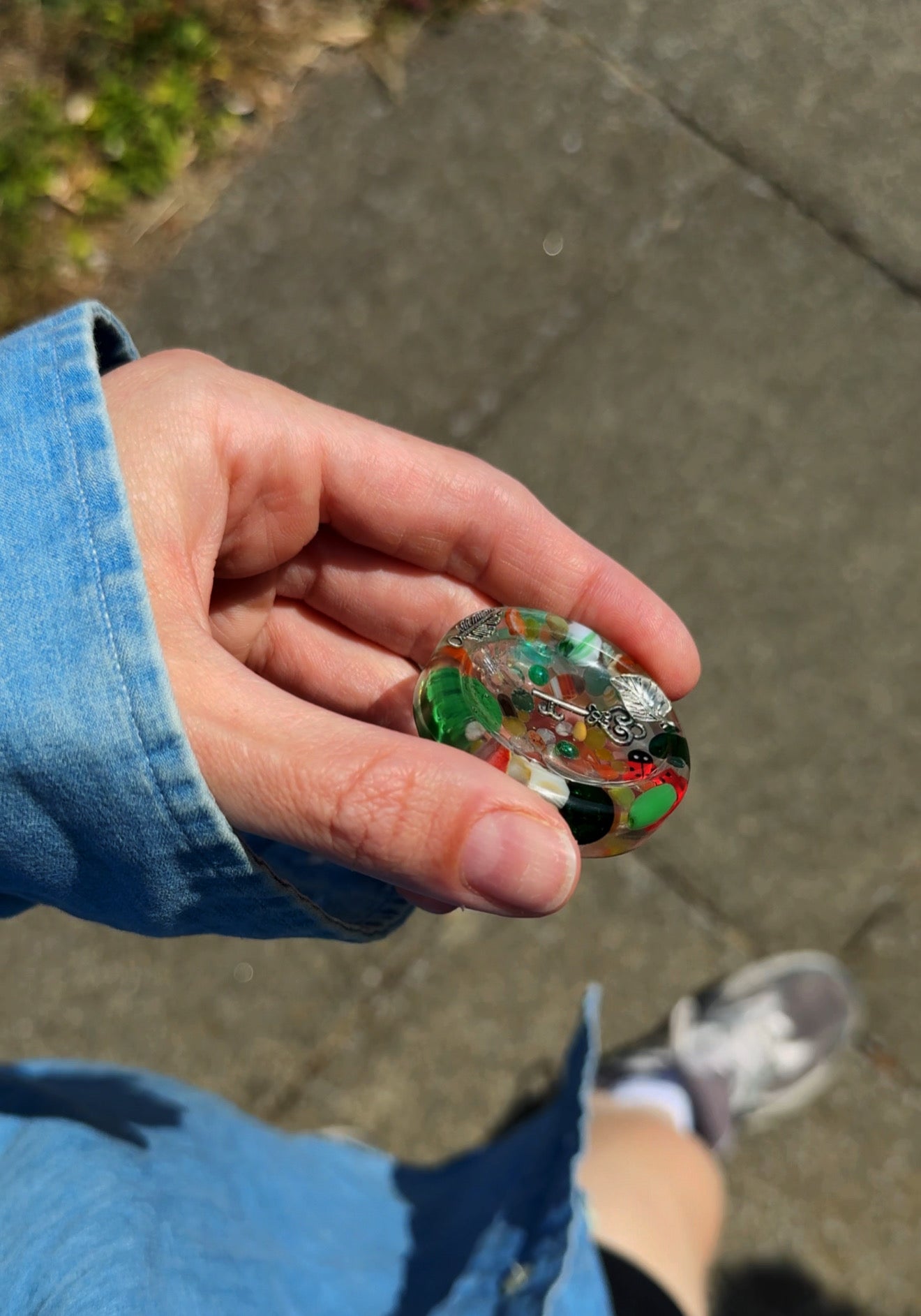 Fairy garden worry stone