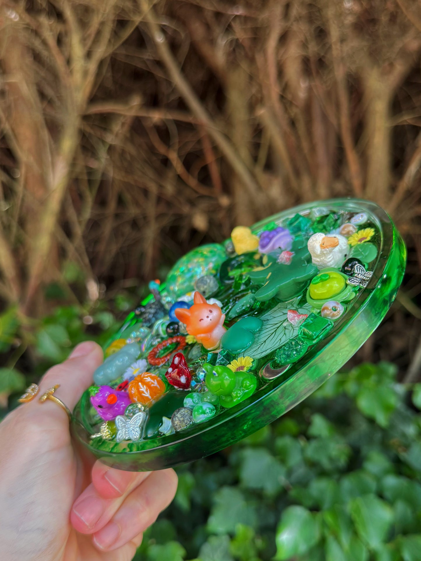 The fairy garden sensory plate