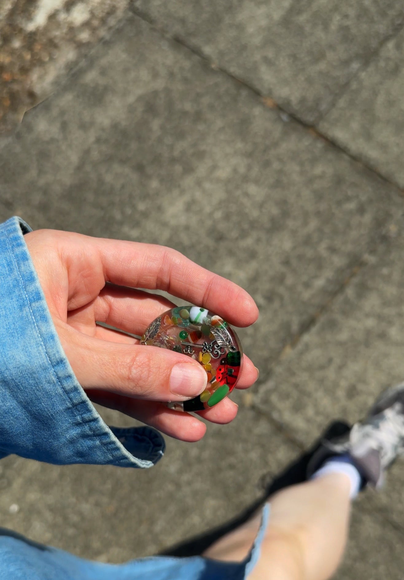 Fairy garden worry stone