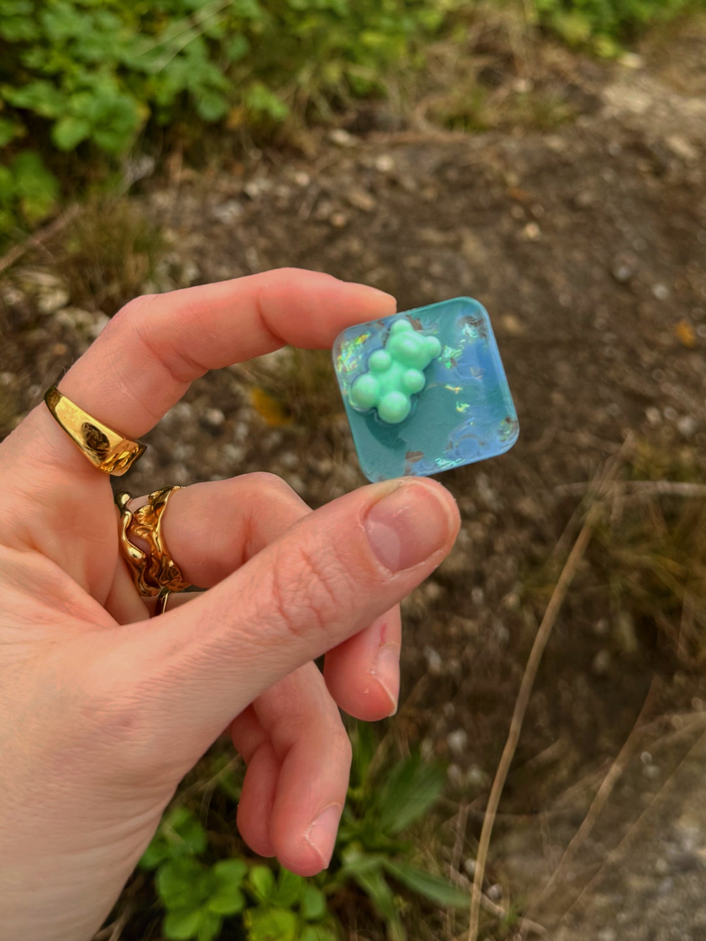 Green gummy: Mini square