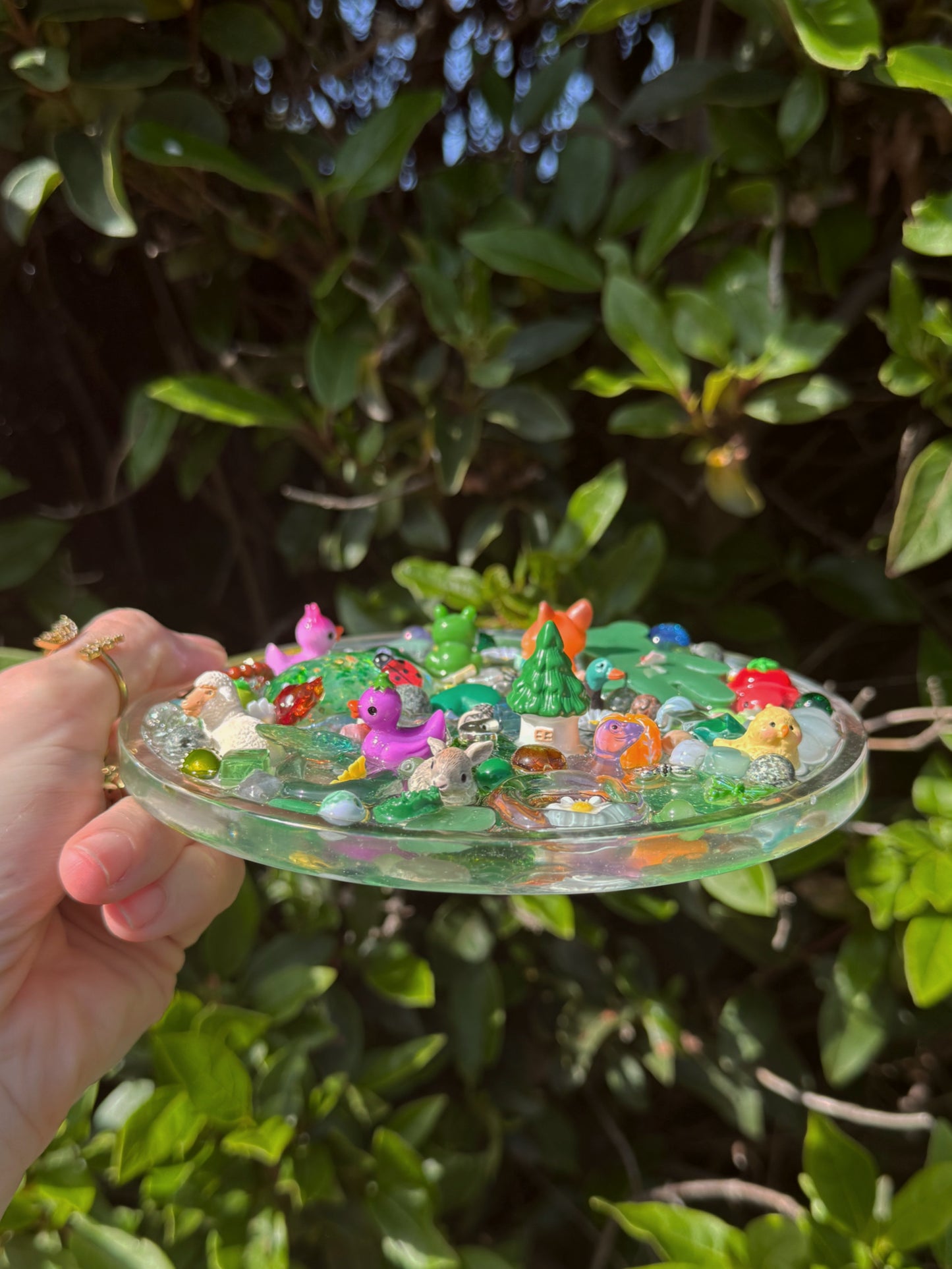 Hidden in the garden sensory plate