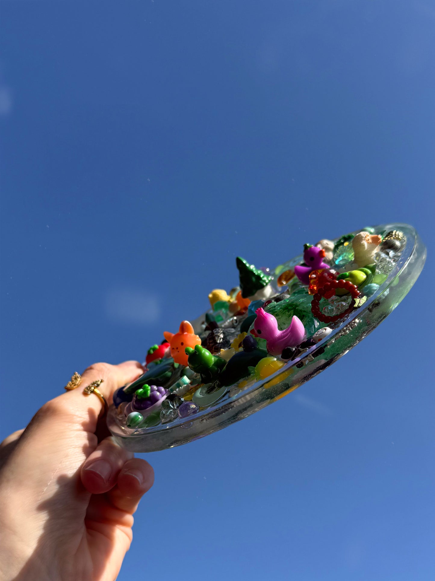 Hidden in the garden sensory plate