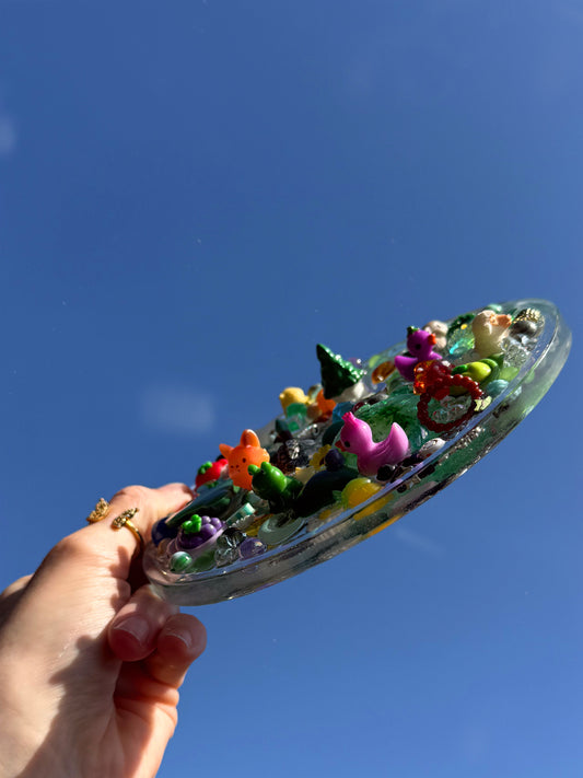 Hidden in the garden sensory plate