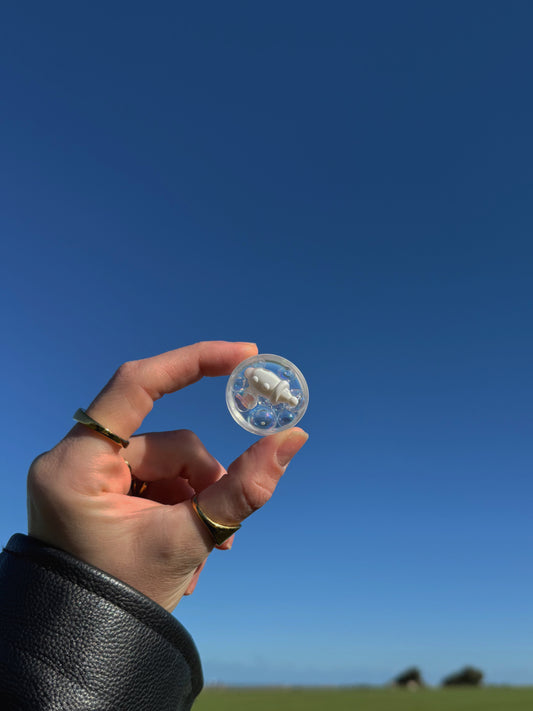 Chunky micro orb: white ray gun 119