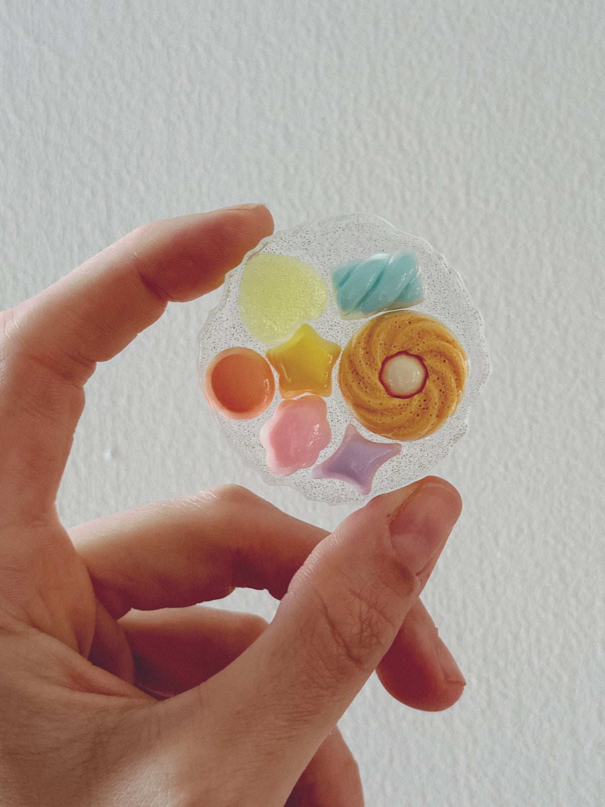 Pastel biscuit geode orb