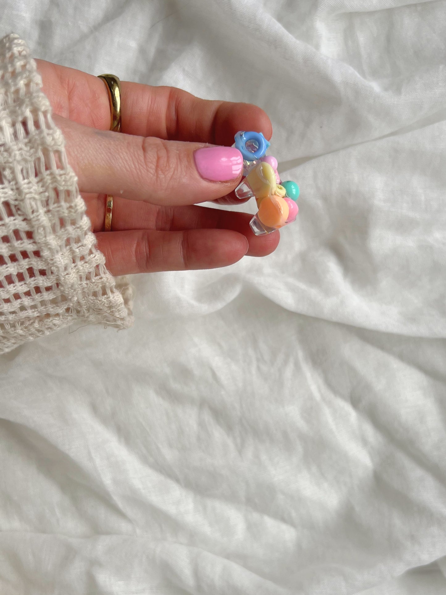 Textured pastel mini gummy bear