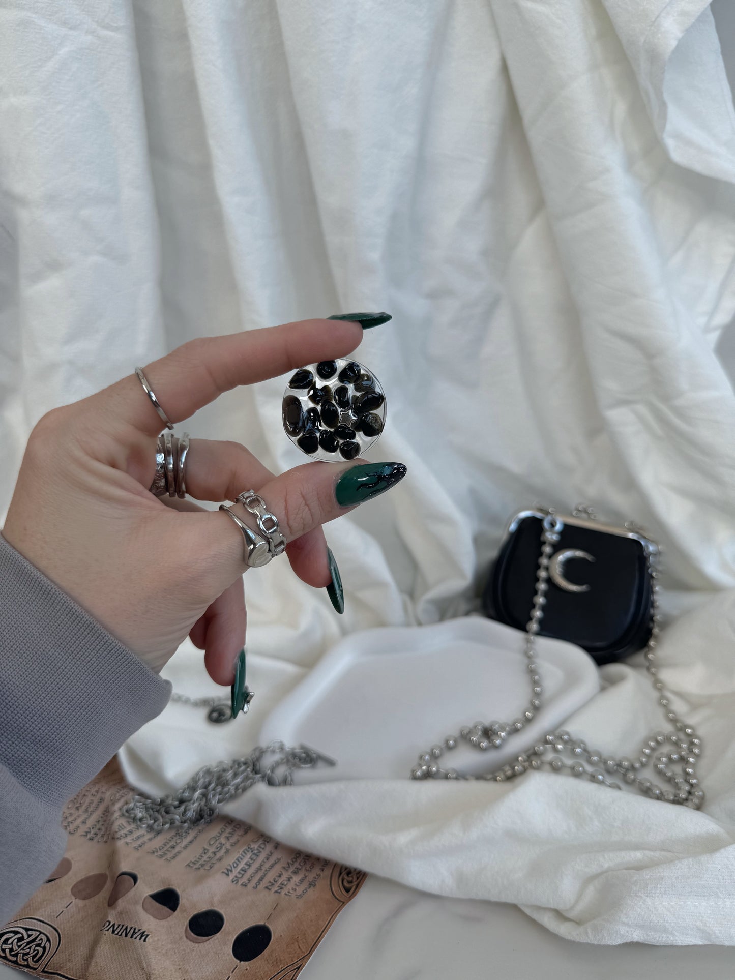 Micro orb: black jasper cave