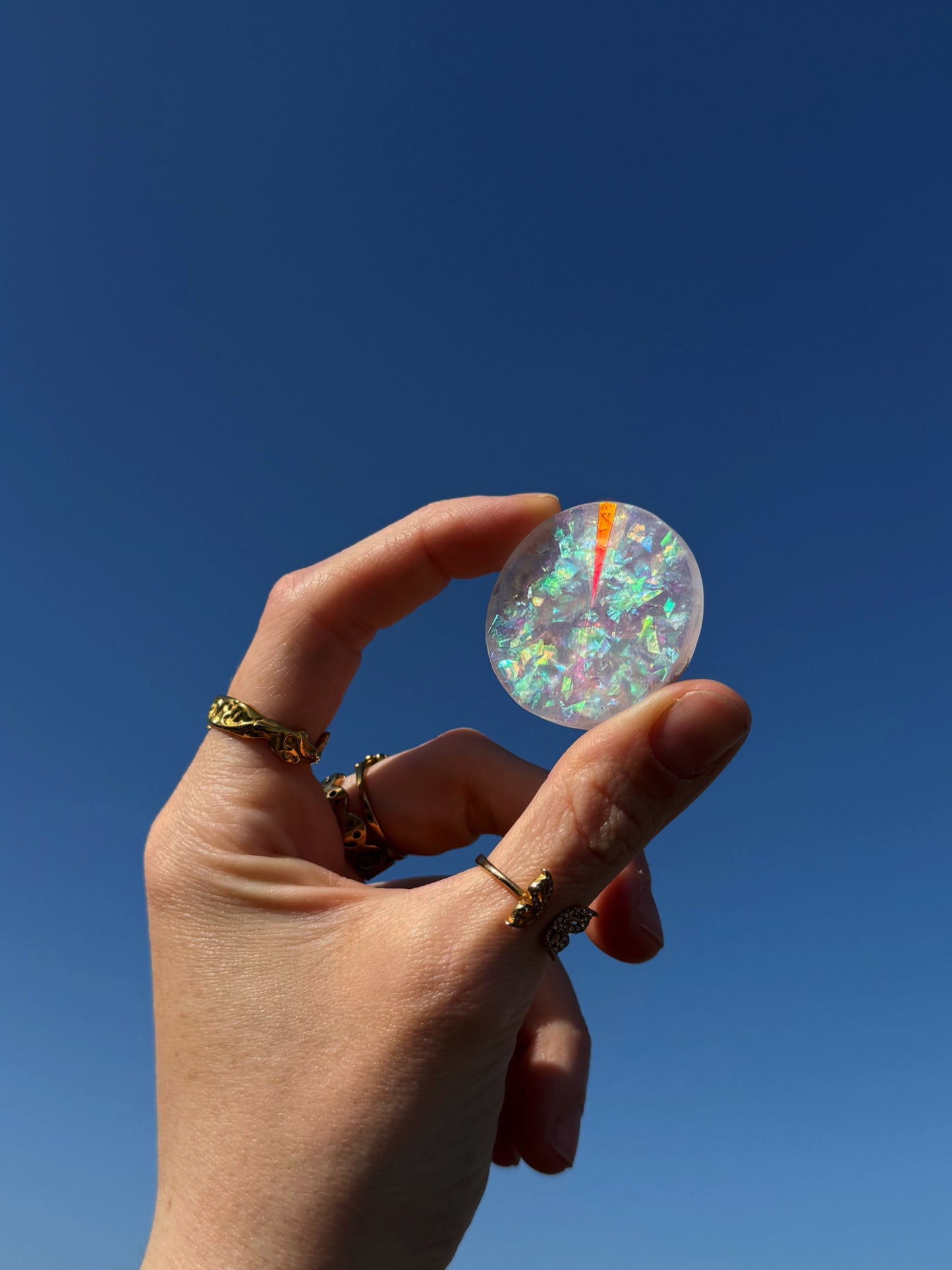 Holographic orb: pink bluebells