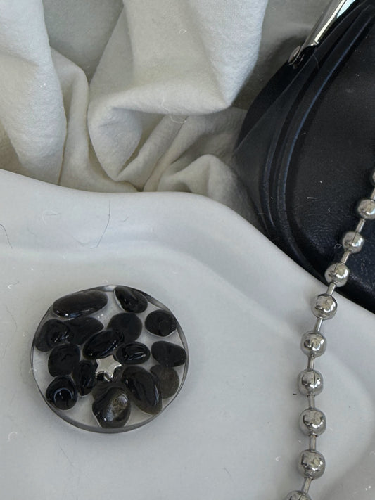 Micro orb: black jasper cave