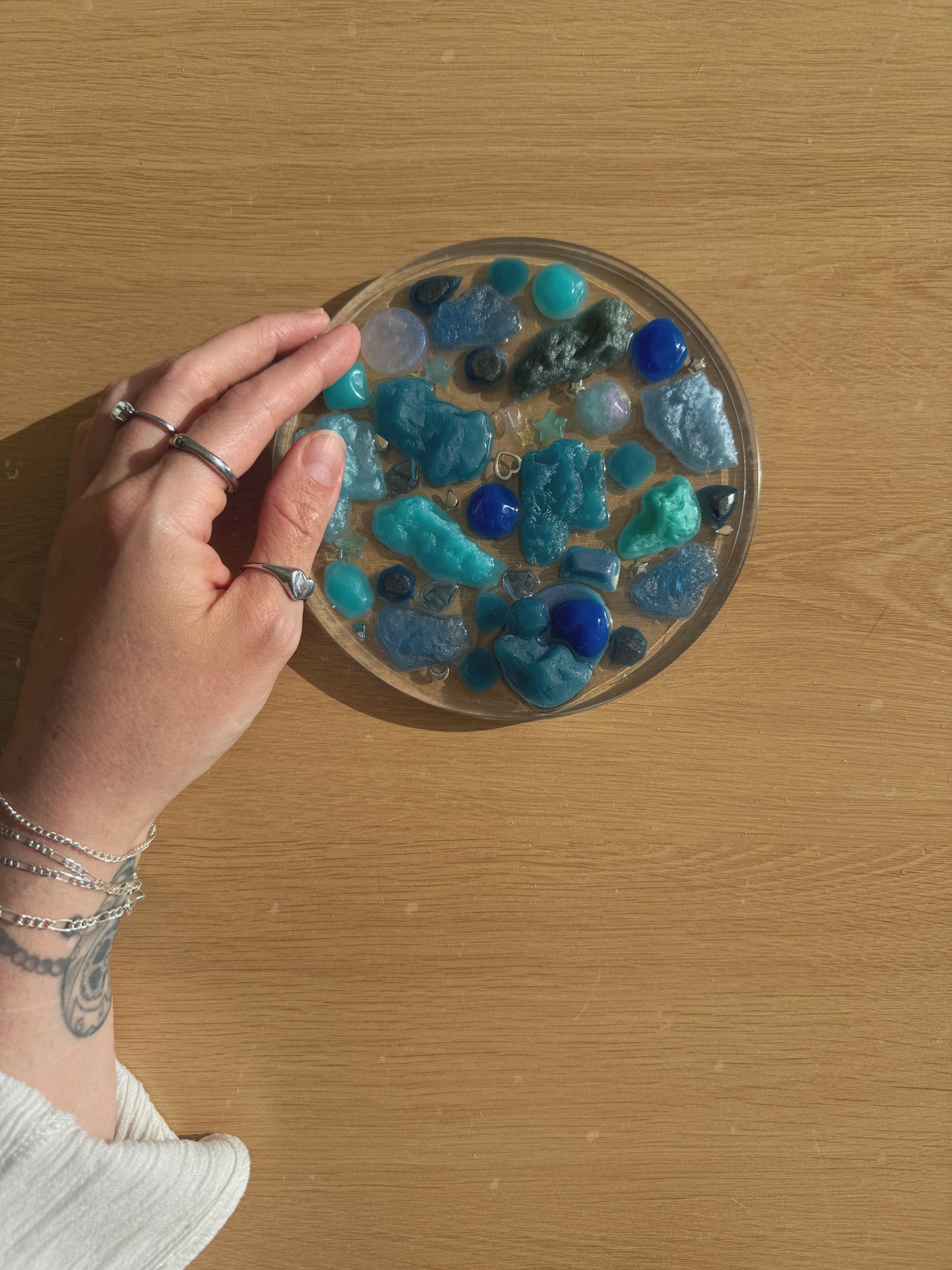 The water rock sensory plate
