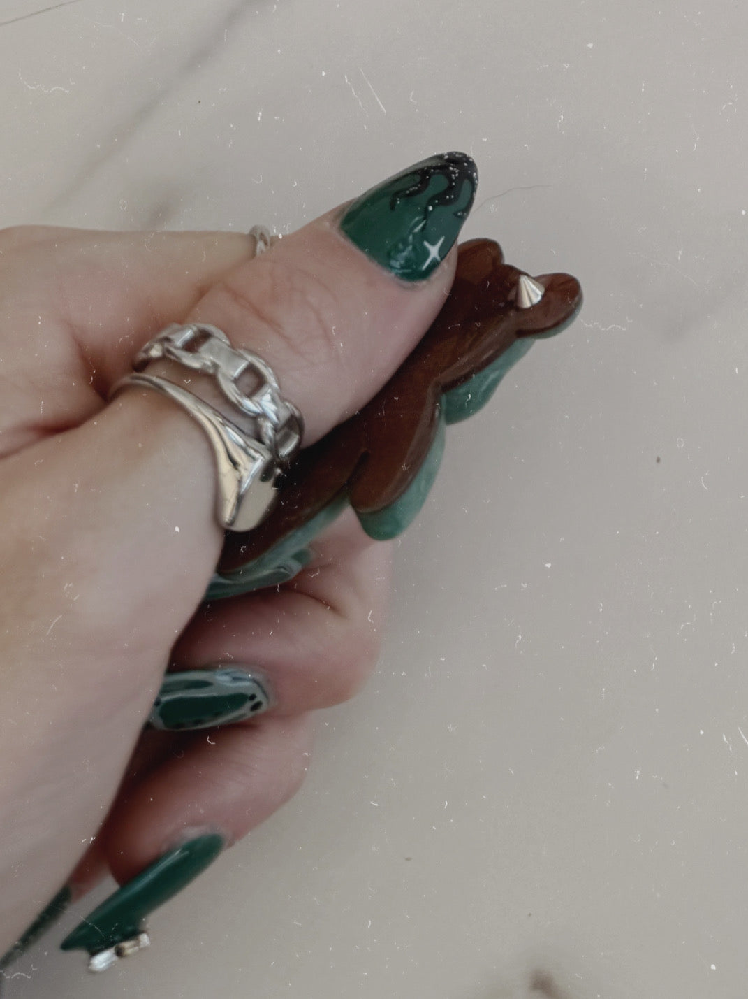 Worry bear: fairy garden safe spike