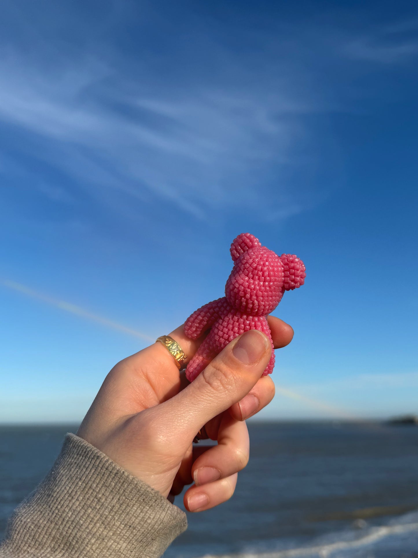 Jagger bear: pink sacred heart