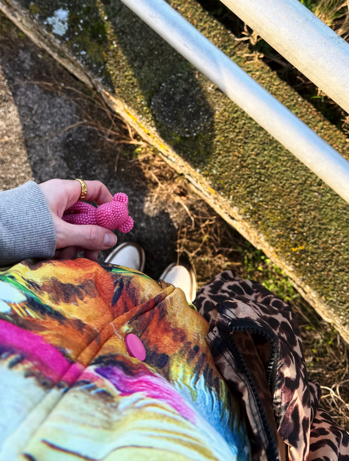 Jagger bear: pink sacred heart