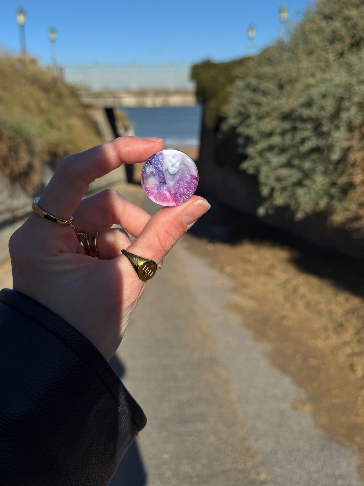 Pink & lilac pebble 133