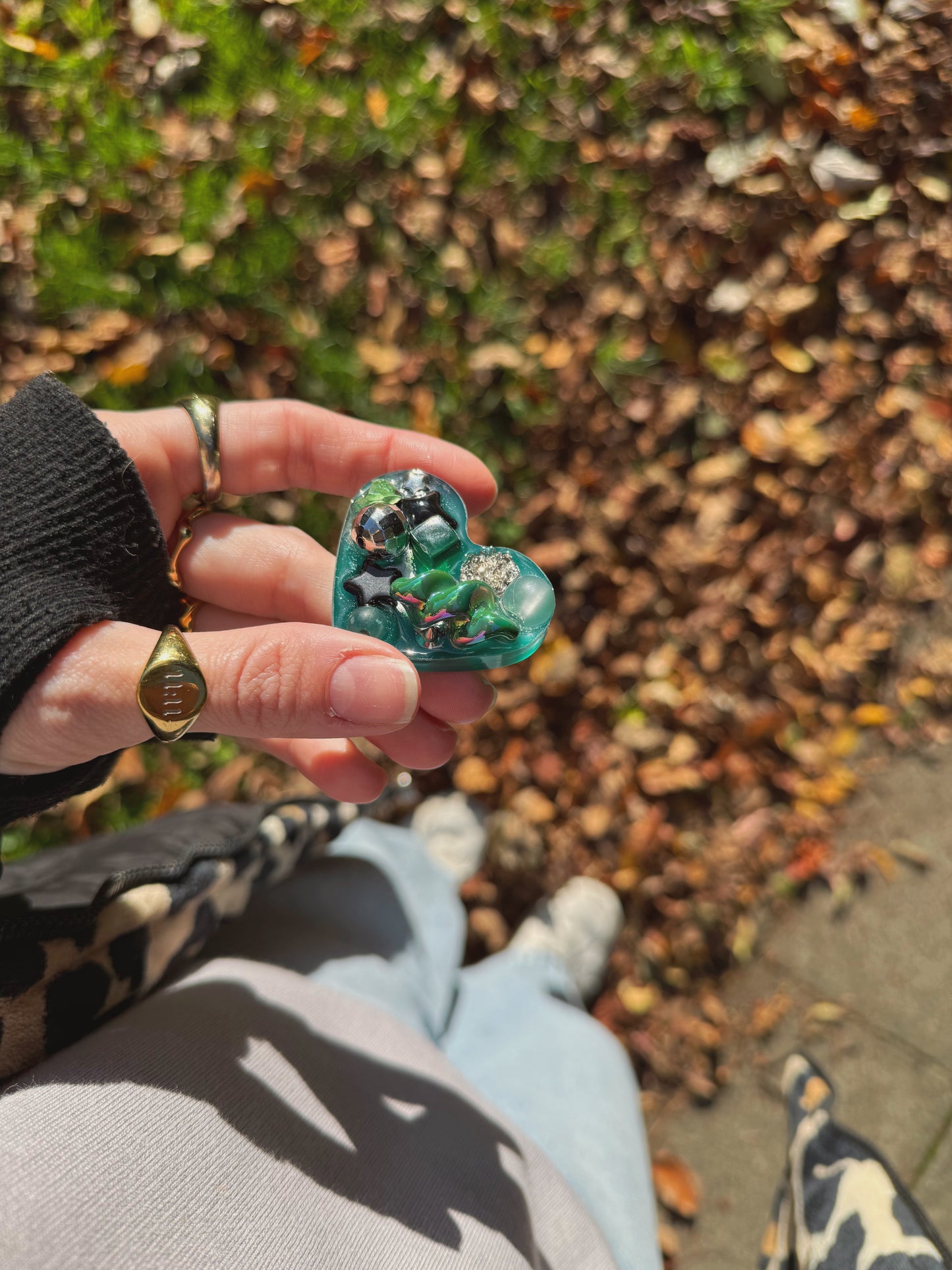 Chunky heart: green witch 166