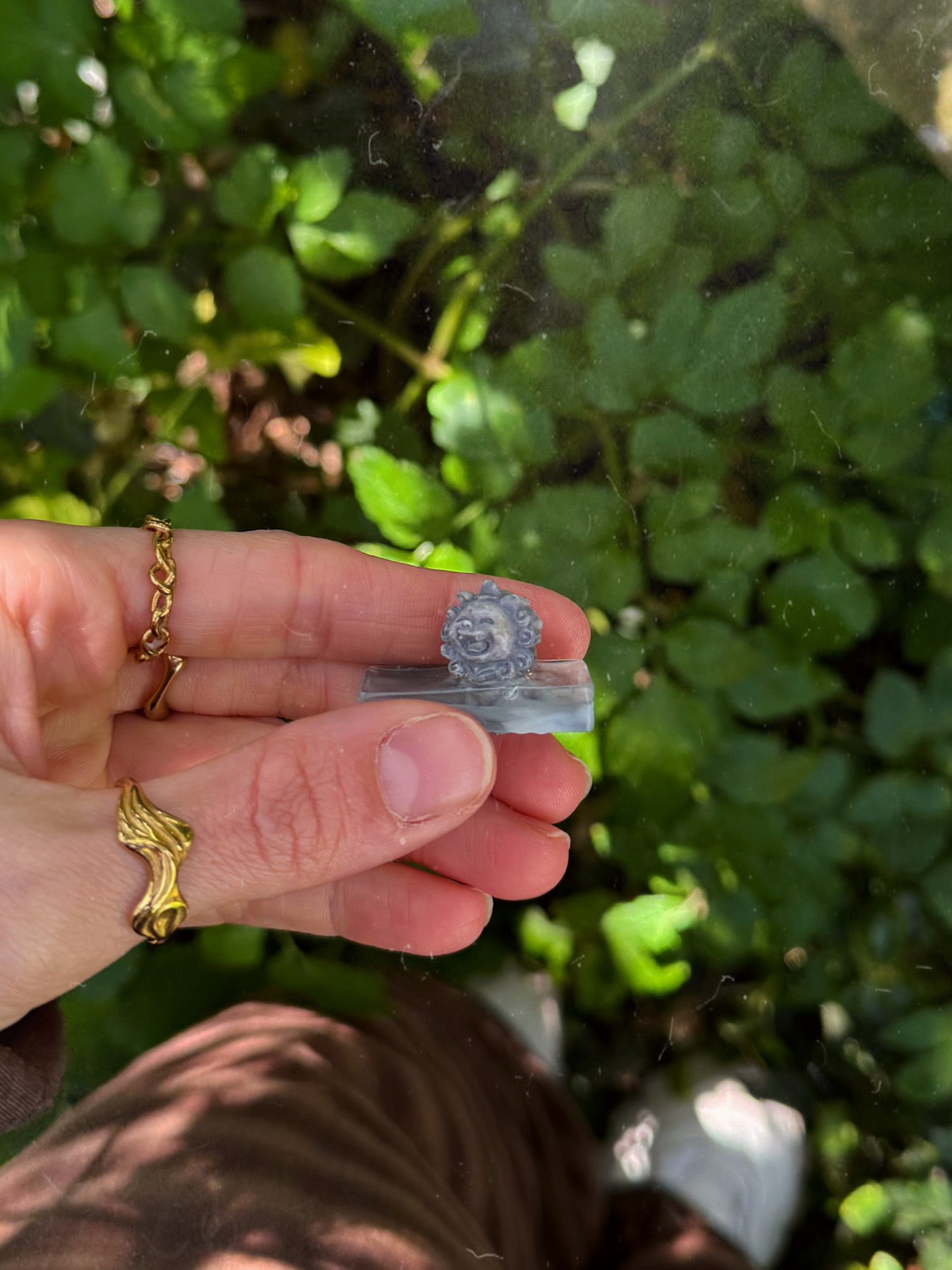 The guardian of the garden pebble