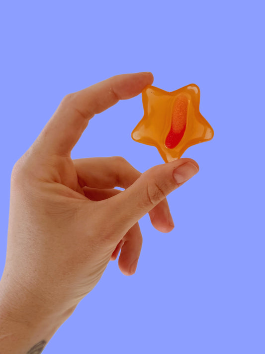 Water star: gummy worm