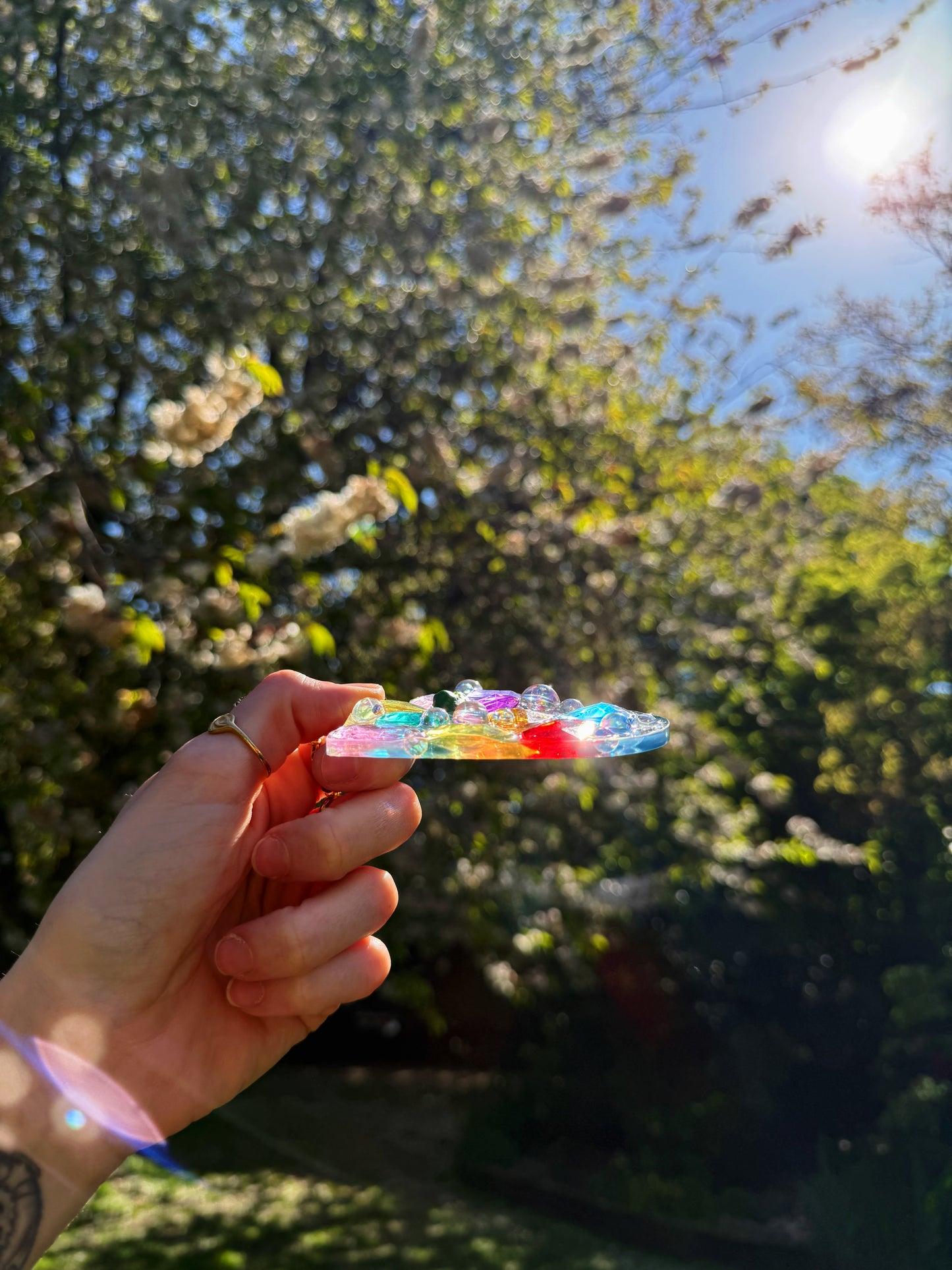 Rainbow pickle bubble bath heart tinker