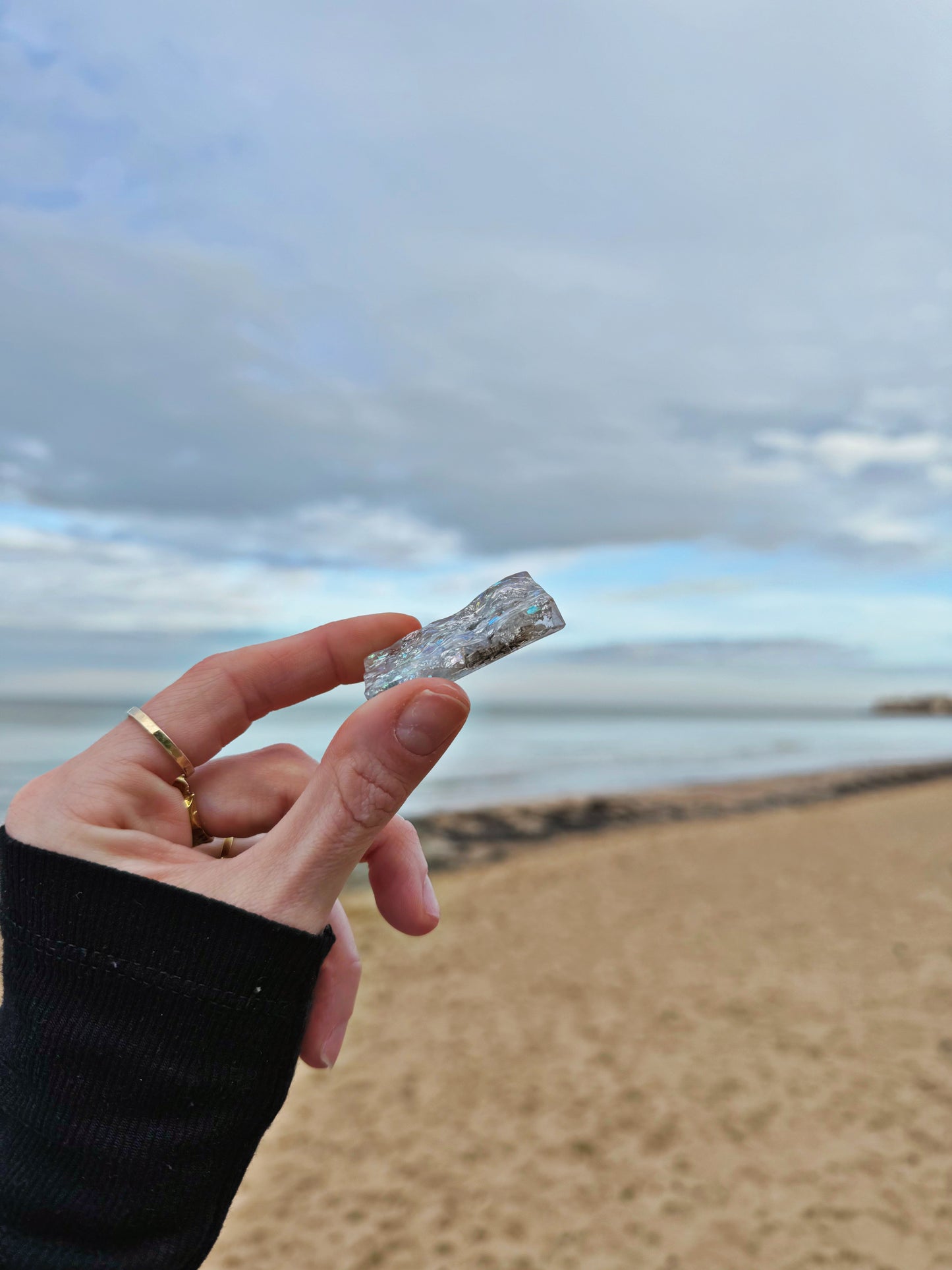 Sacred heart double textured rectangle wave